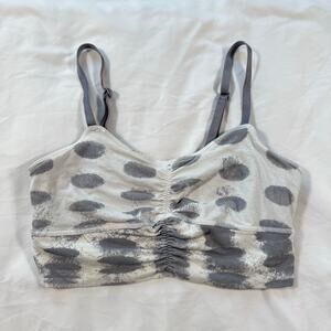 Lululemon Open Mind Bra Seaside Dot Heathered White Fossil Print Size 4